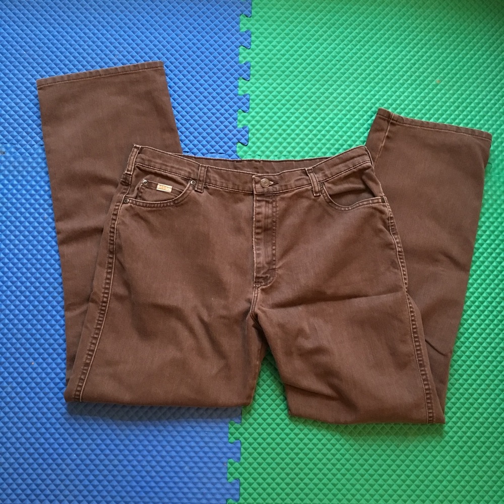 Lee straight leg brown Jeans size 14